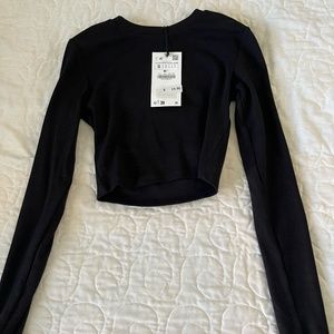 long sleeve crop top